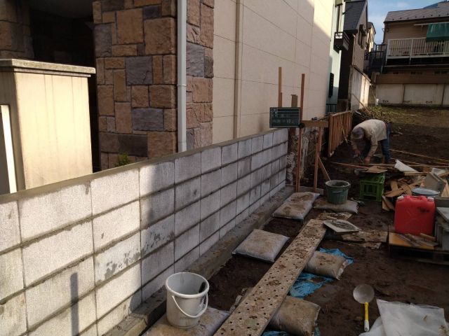 ブロック塀解体・ブロックフェンス新設(東京都品川区北品川)工事後の様子です。